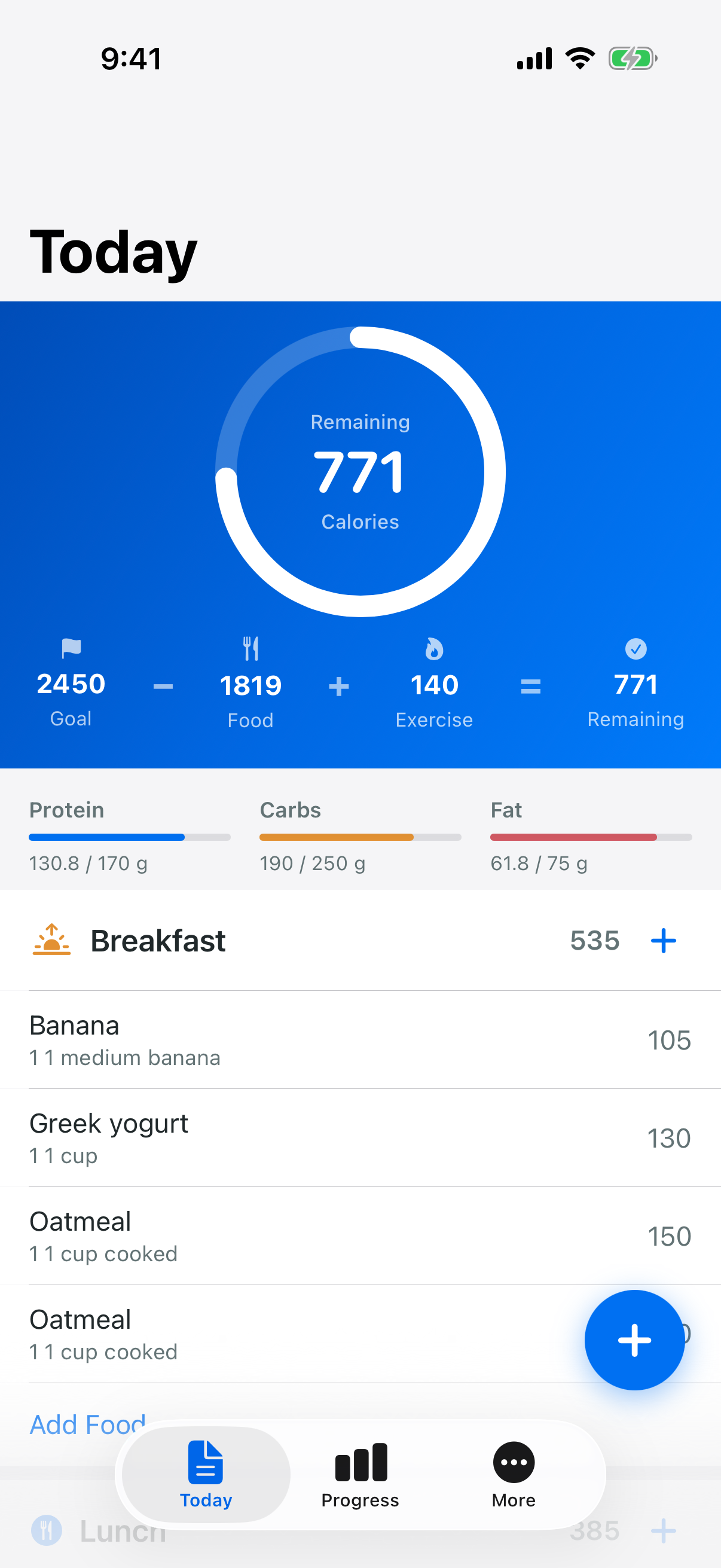 CalTrack app