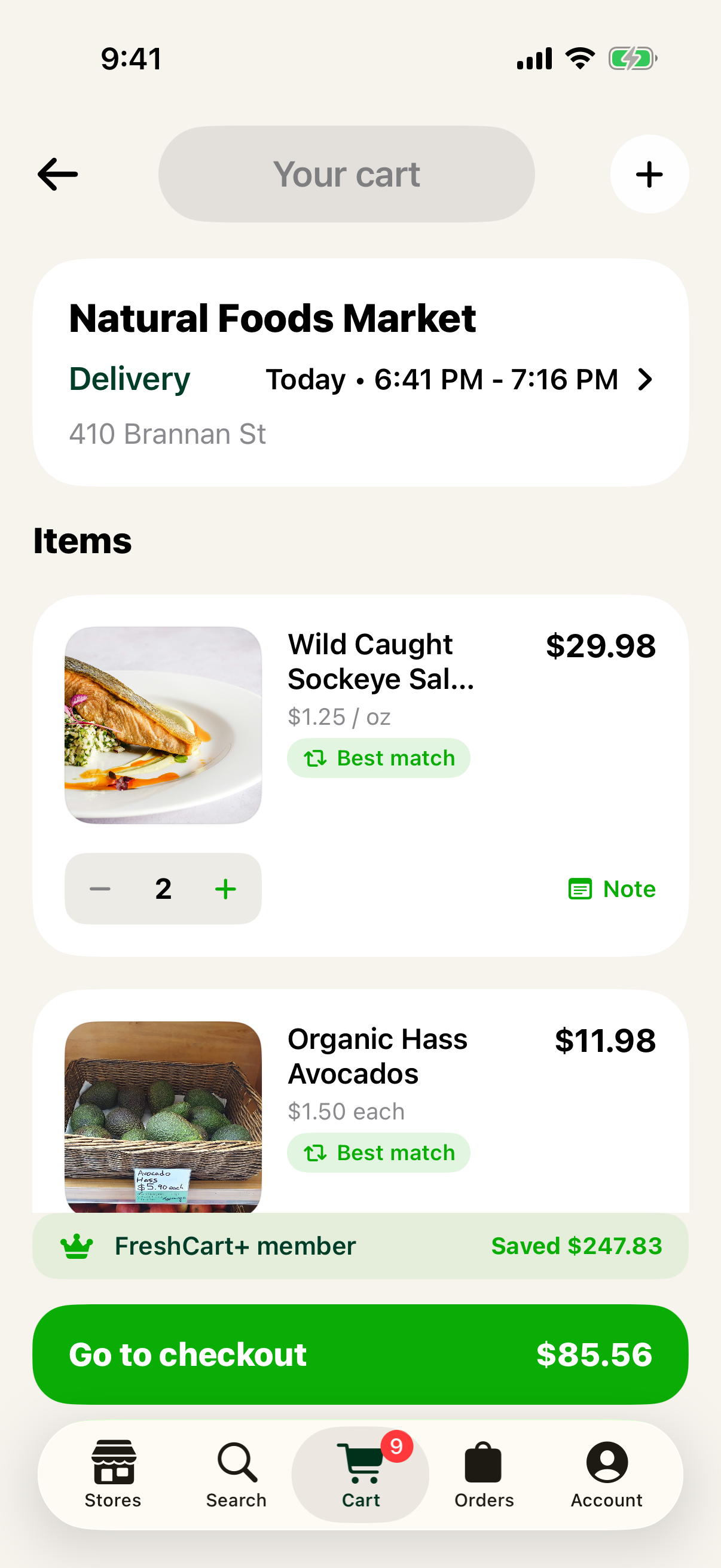 FreshCart app