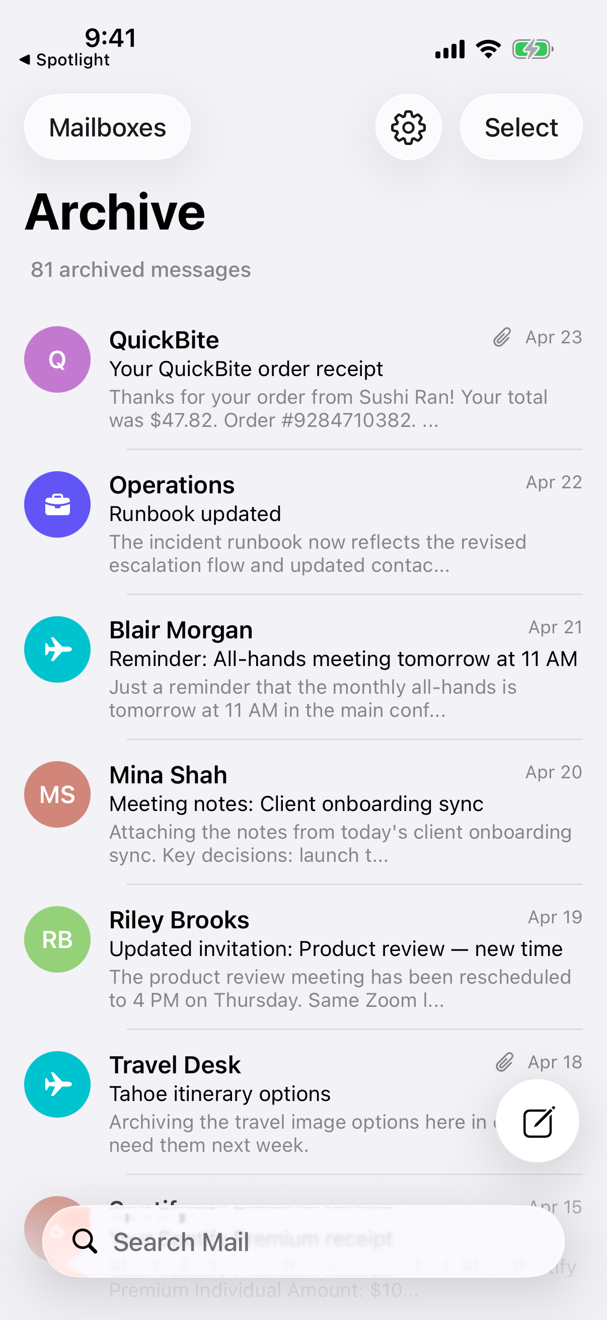 Mail app